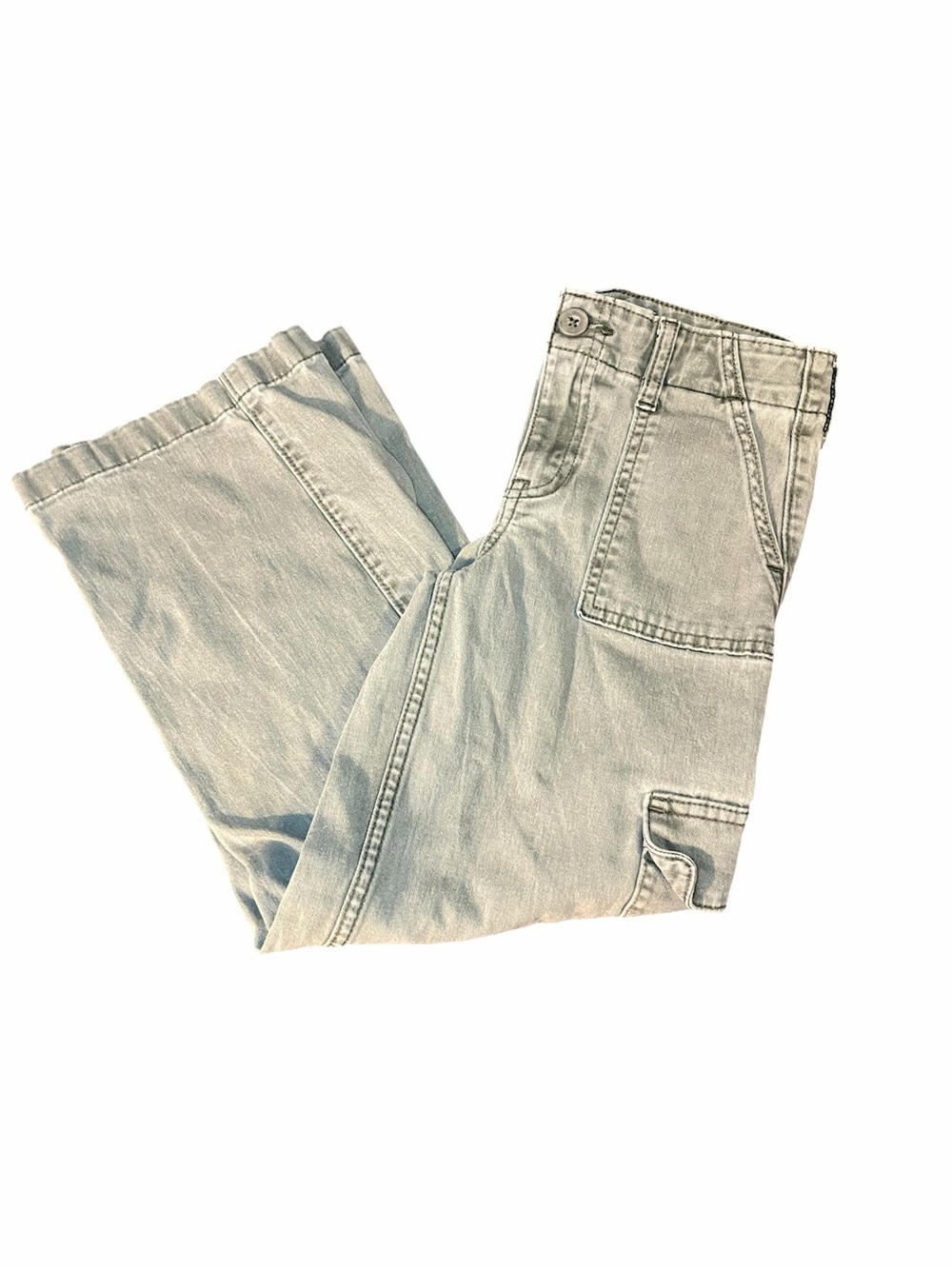 GUC abercrombie kids high-rise wide-leg cargo utility pants